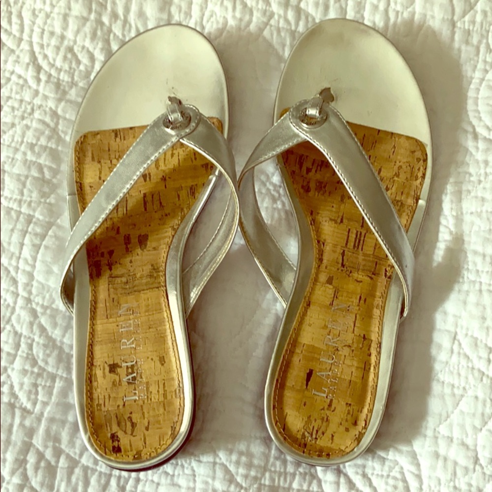 Ralph Lauren Silver Sandals